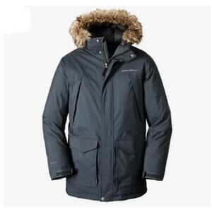 Eddie Bauer Men's Weatheredge Superior Down Parka Waterproof Black Coat Size M
